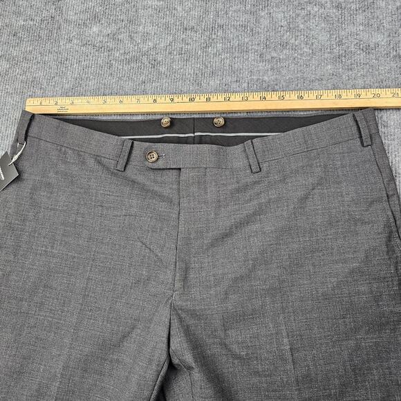 Indochino Dress Pants Mens 40x30 Wool Flat Front Trouser Office Gray Career - Picture 5 of 8